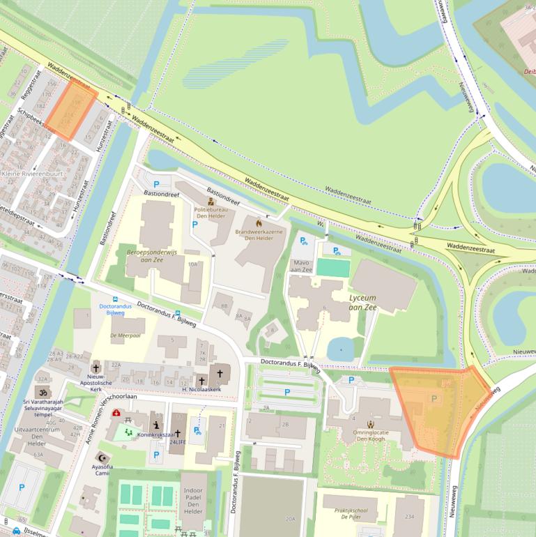 Kaart van postcodegebied 1784VH.