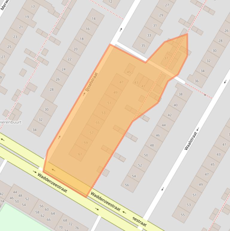 Kaart van postcodegebied 1784VP.