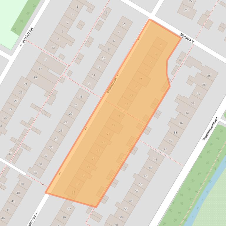 Kaart van postcodegebied 1784VS.