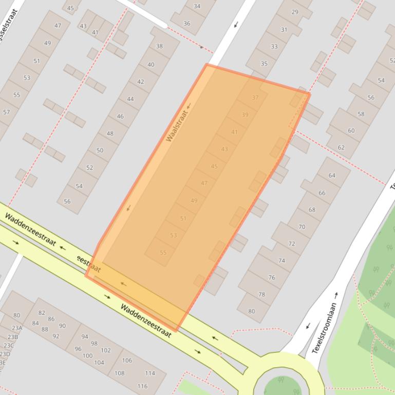 Kaart van postcodegebied 1784VT.