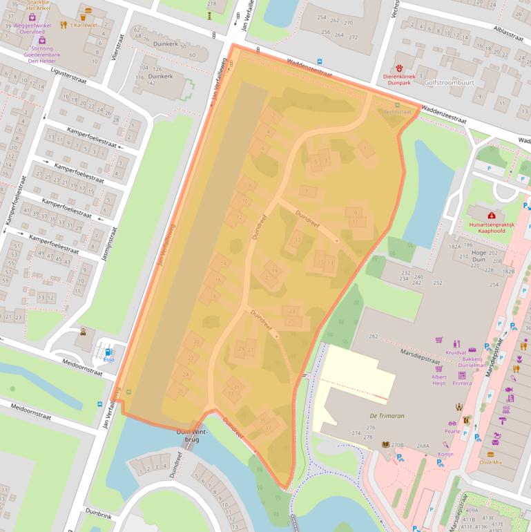 Kaart van postcodegebied 1784WB.