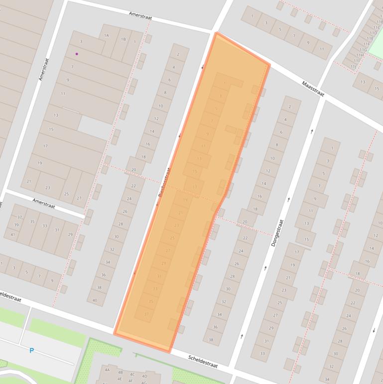 Kaart van postcodegebied 1784XB.