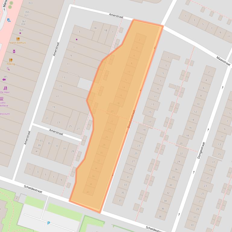 Kaart van postcodegebied 1784XC.