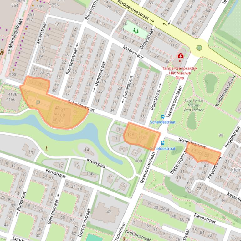 Kaart van postcodegebied 1784XK.