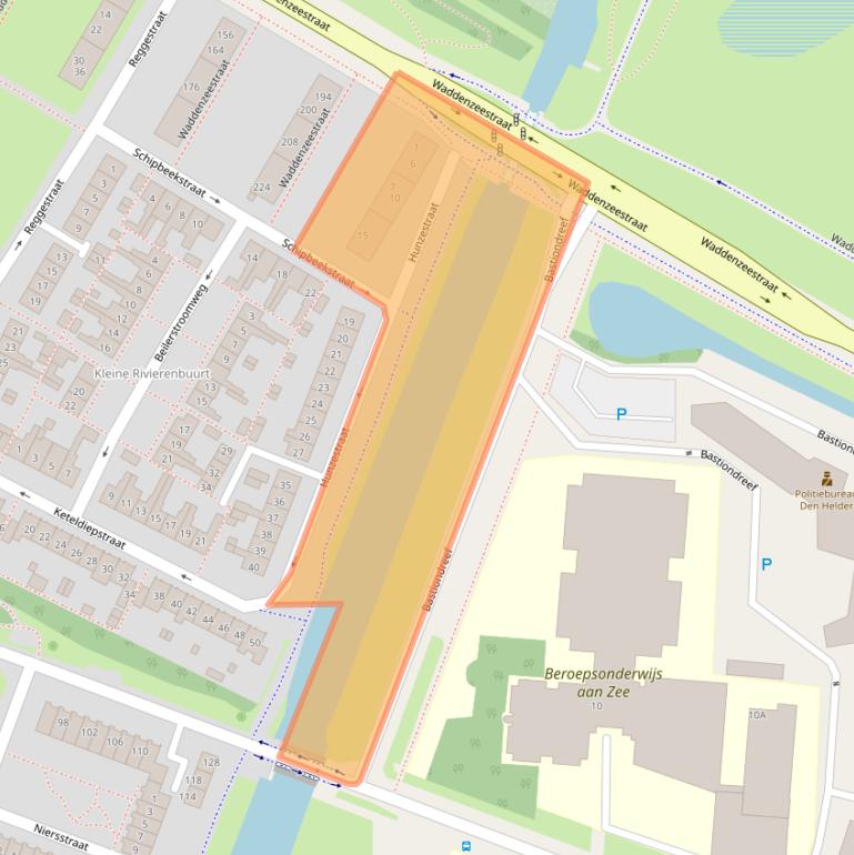 Kaart van postcodegebied 1784XV.