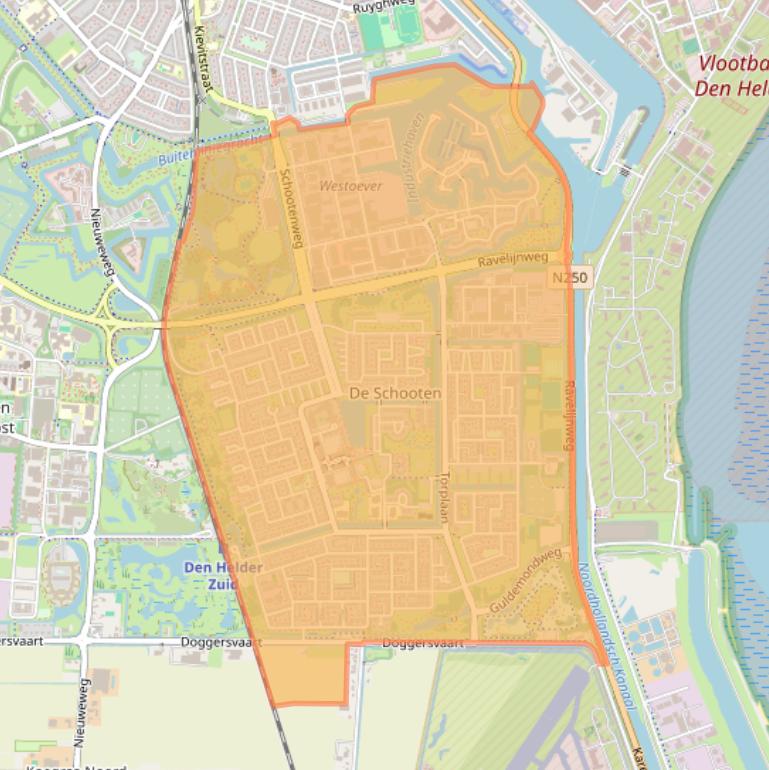 Kaart van postcodegebied 1785.