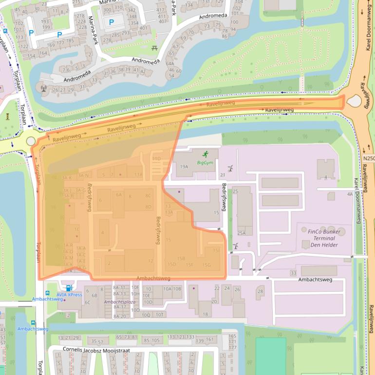 Kaart van postcodegebied 1785AK.