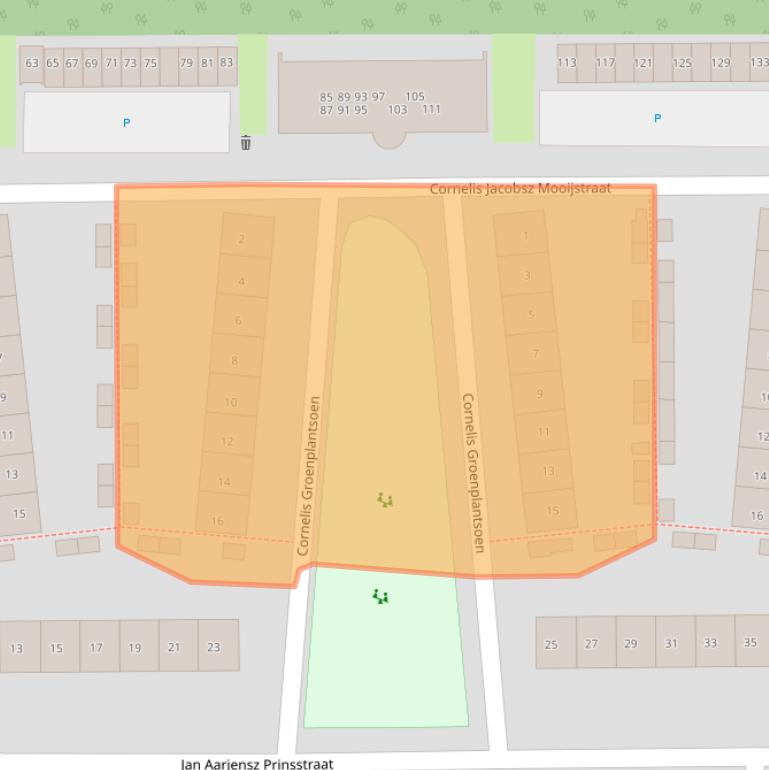Kaart van postcodegebied 1785BE.