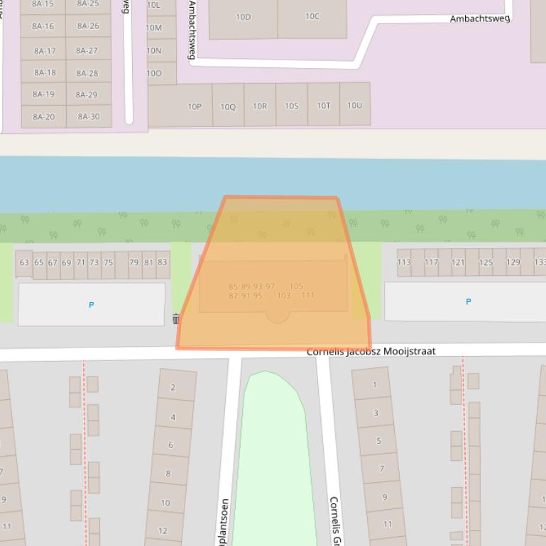 Kaart van postcodegebied 1785BJ.