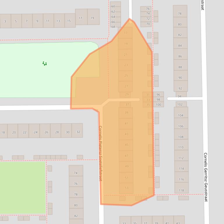 Kaart van postcodegebied 1785CC.