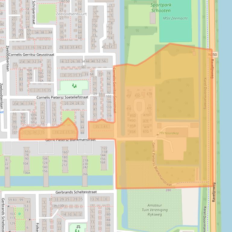 Kaart van postcodegebied 1785CG.