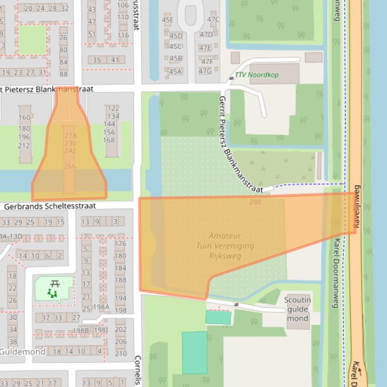 Kaart van postcodegebied 1785CM.