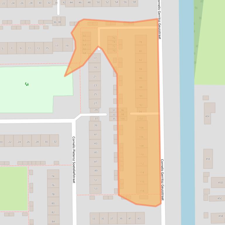 Kaart van postcodegebied 1785EC.