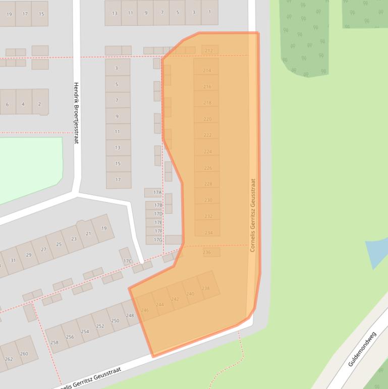 Kaart van postcodegebied 1785EG.