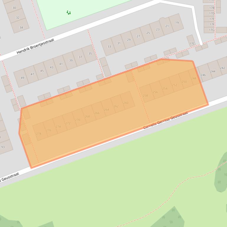 Kaart van postcodegebied 1785EH.