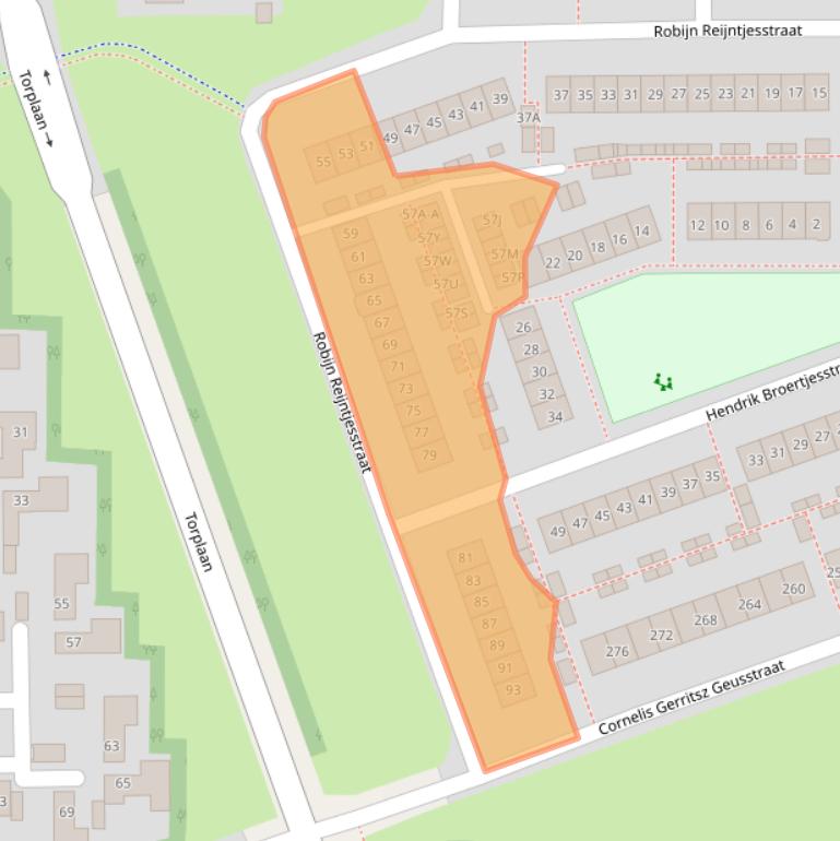 Kaart van postcodegebied 1785EM.