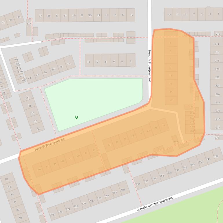 Kaart van postcodegebied 1785ER.