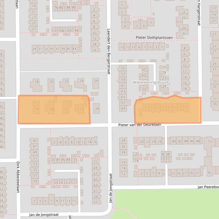 Kaart van postcodegebied 1785GA.