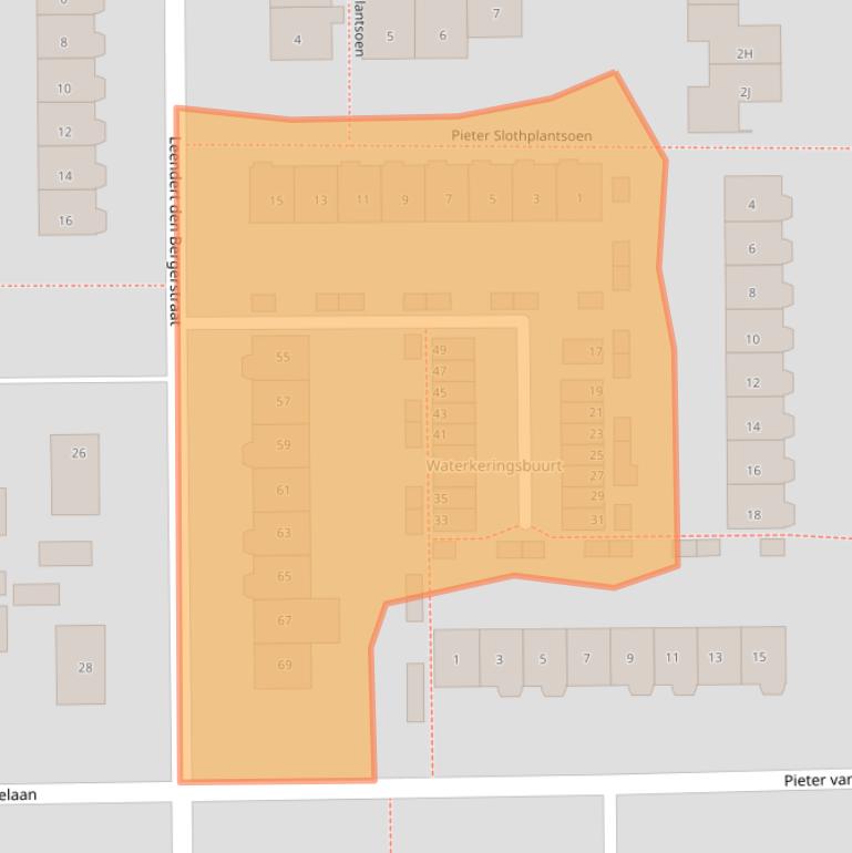 Kaart van postcodegebied 1785GK.