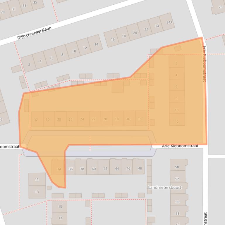 Kaart van postcodegebied 1785HK.