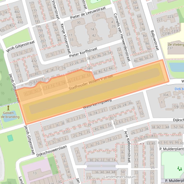 Kaart van postcodegebied 1785JA.