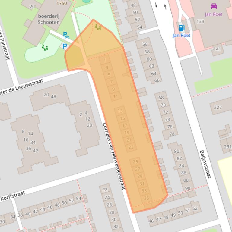 Kaart van postcodegebied 1785JC.