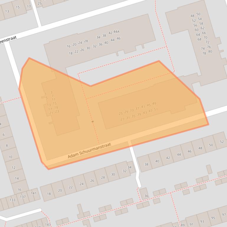 Kaart van postcodegebied 1785JV.