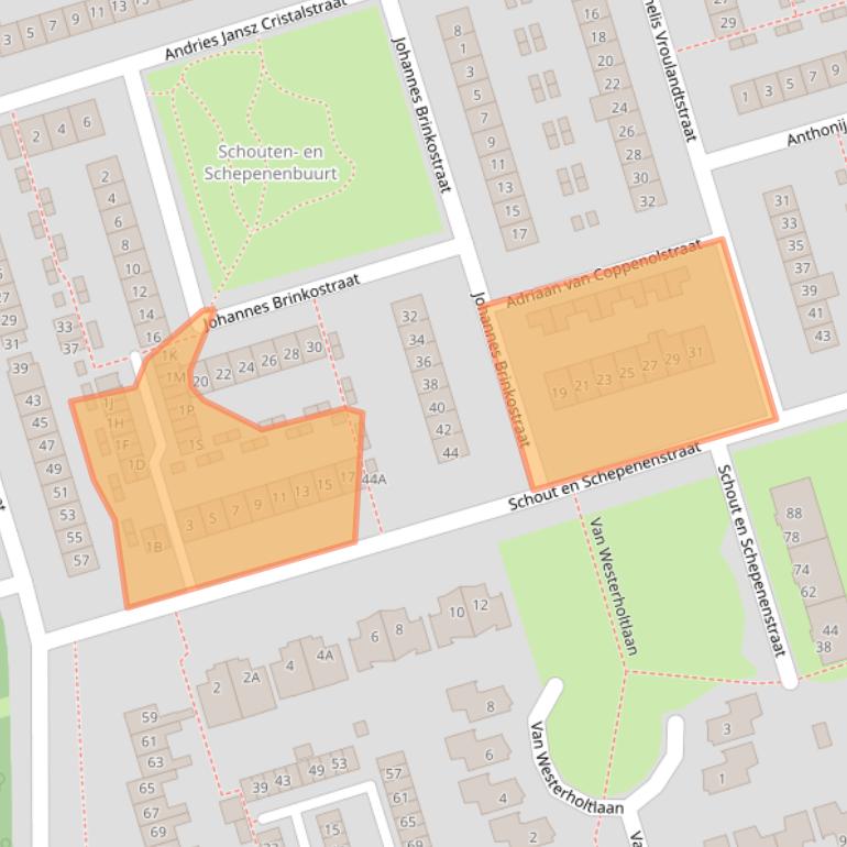 Kaart van postcodegebied 1785KR.