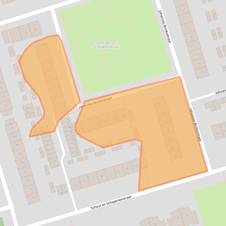 Kaart van postcodegebied 1785LB.