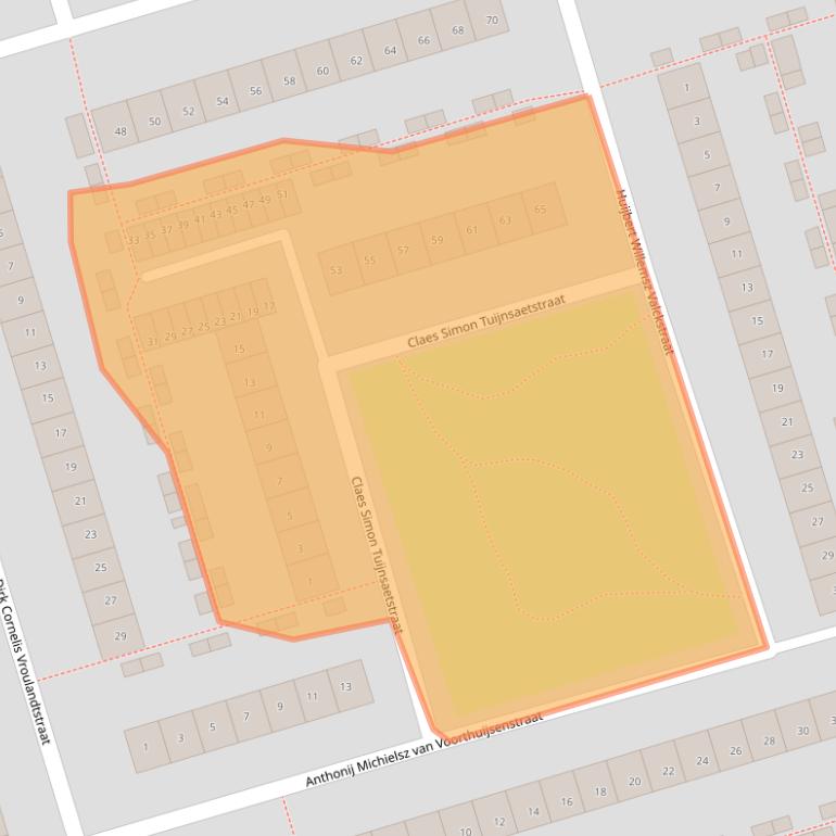 Kaart van postcodegebied 1785LH.