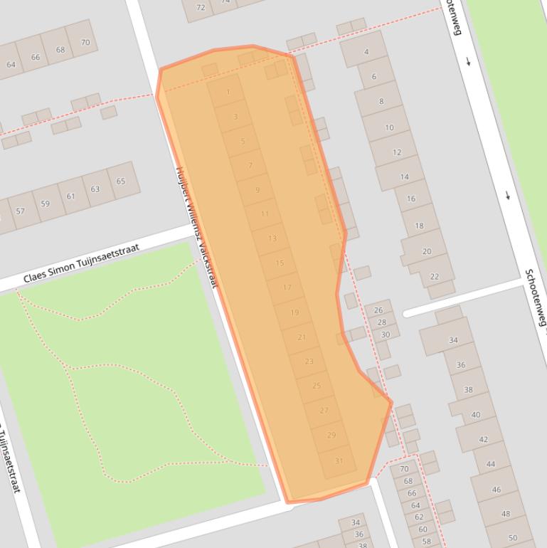 Kaart van postcodegebied 1785LJ.