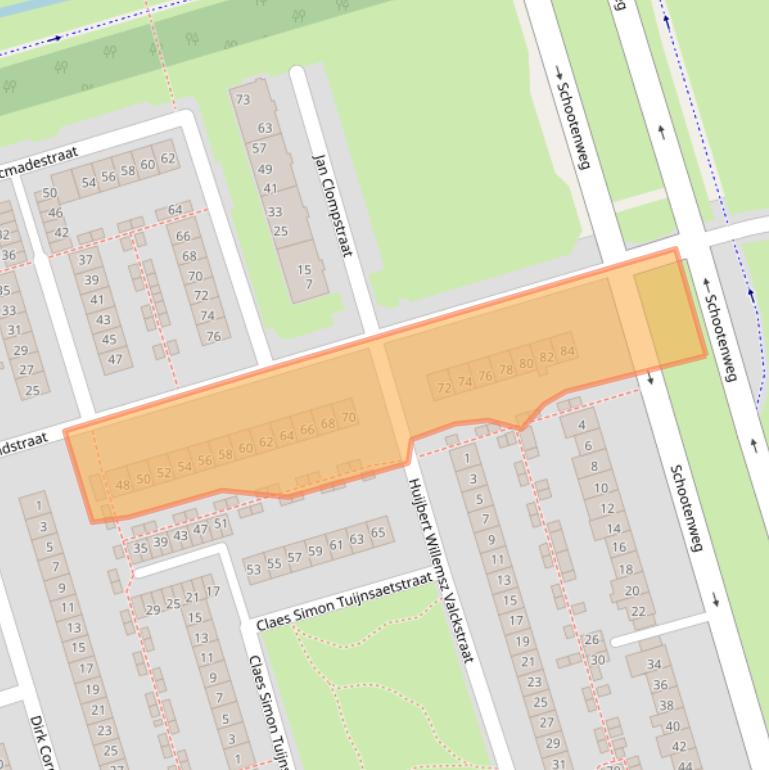 Kaart van postcodegebied 1785LM.