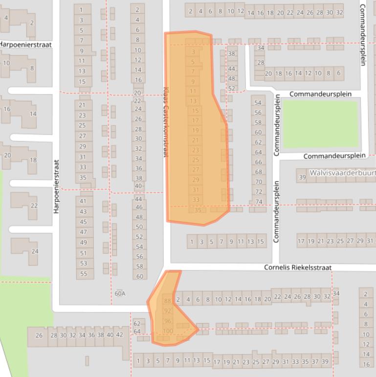Kaart van postcodegebied 1785NC.