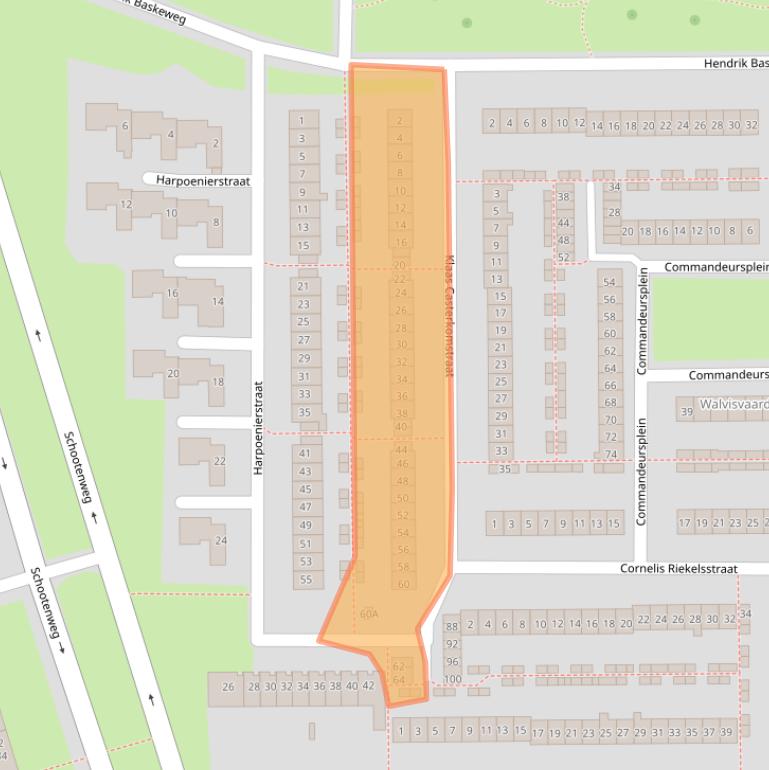 Kaart van postcodegebied 1785ND.