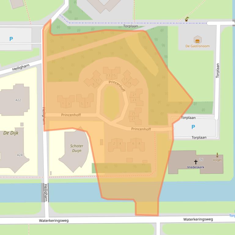 Kaart van postcodegebied 1785RV.