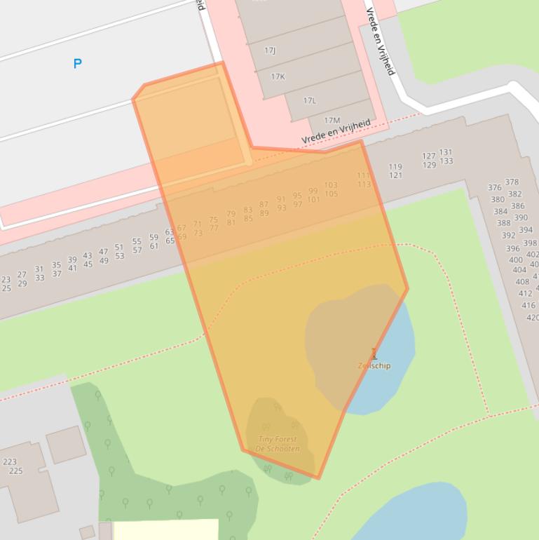 Kaart van postcodegebied 1785SE.