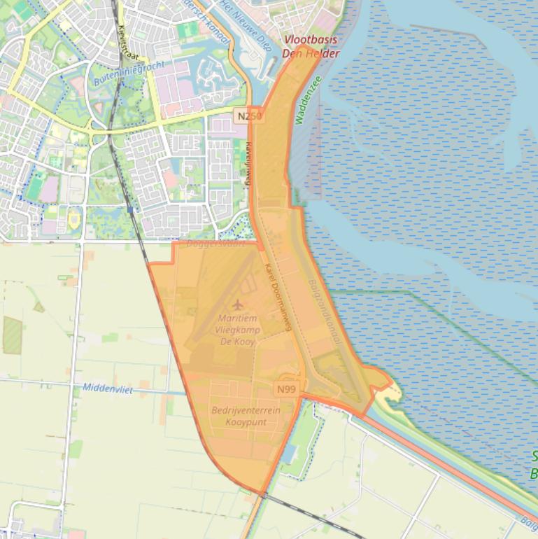 Kaart van postcodegebied 1786.