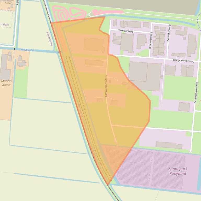 Kaart van postcodegebied 1786PB.