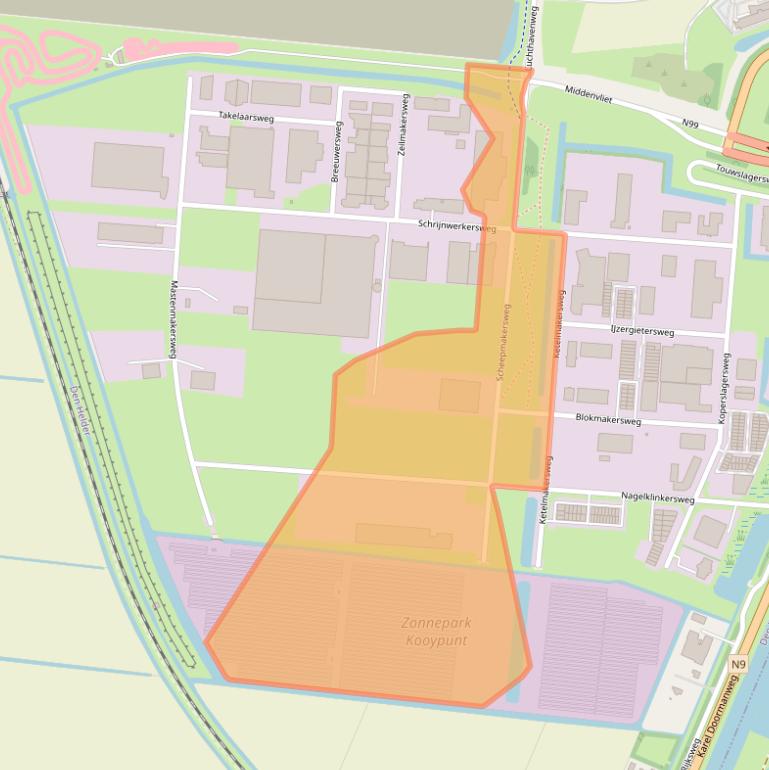 Kaart van postcodegebied 1786PD.