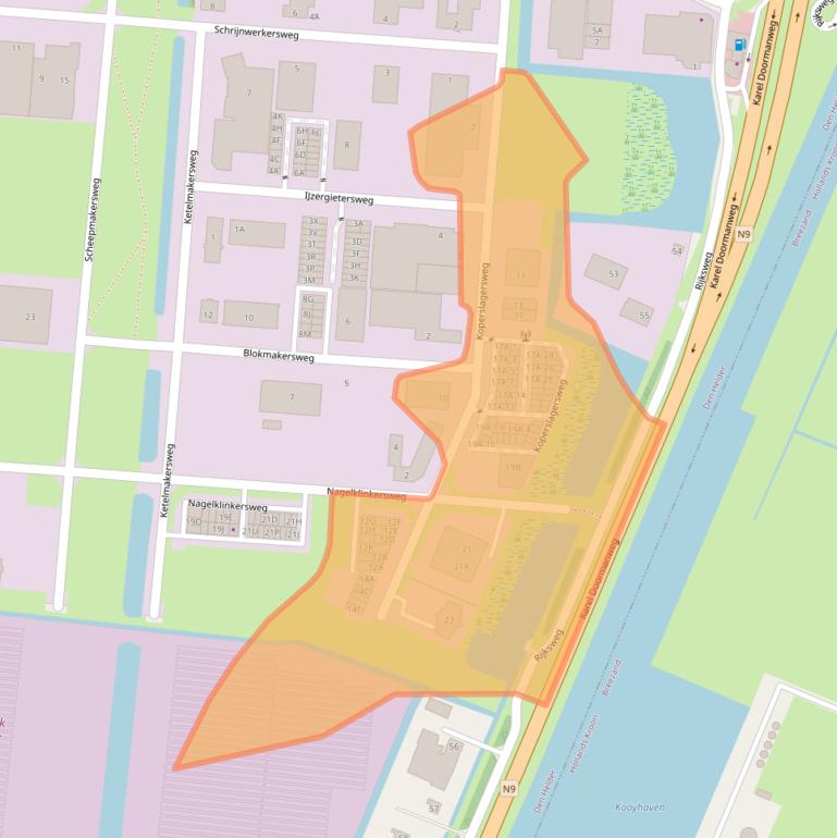 Kaart van postcodegebied 1786RA.