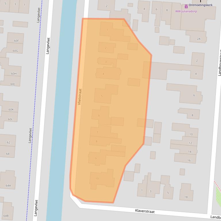 Kaart van postcodegebied 1787AA.