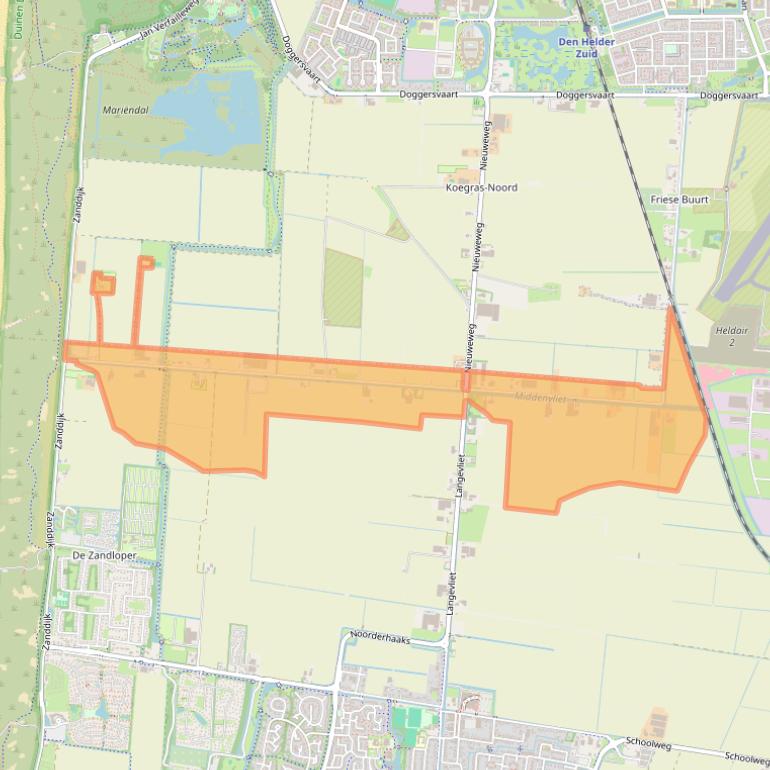 Kaart van postcodegebied 1787PN.