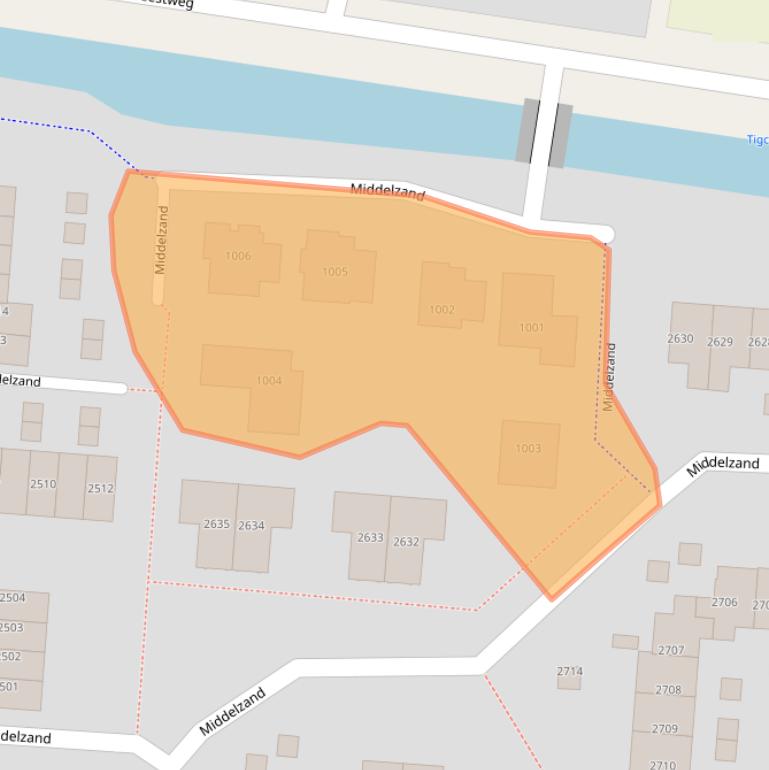 Kaart van postcodegebied 1788CA.