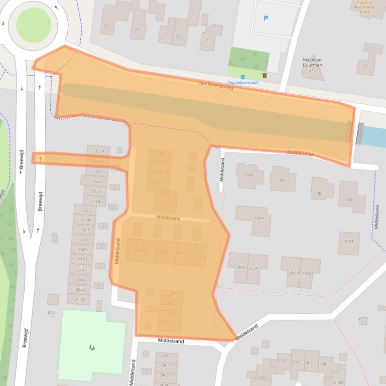 Kaart van postcodegebied 1788CH.