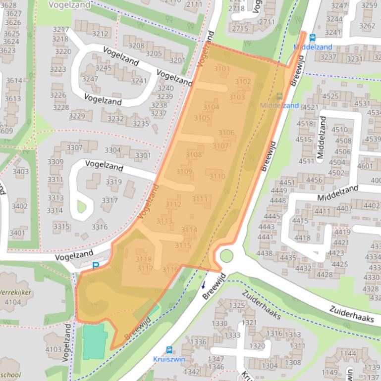 Kaart van postcodegebied 1788MA.