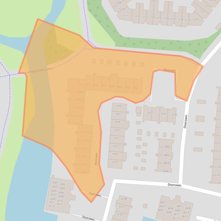 Kaart van postcodegebied 1788NC.