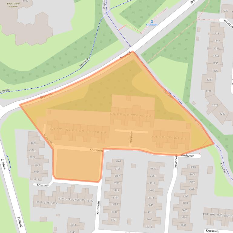 Kaart van postcodegebied 1788PP.