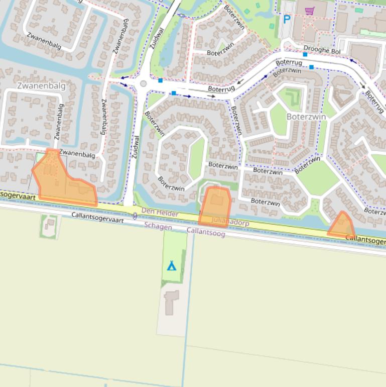 Kaart van postcodegebied 1788PS.