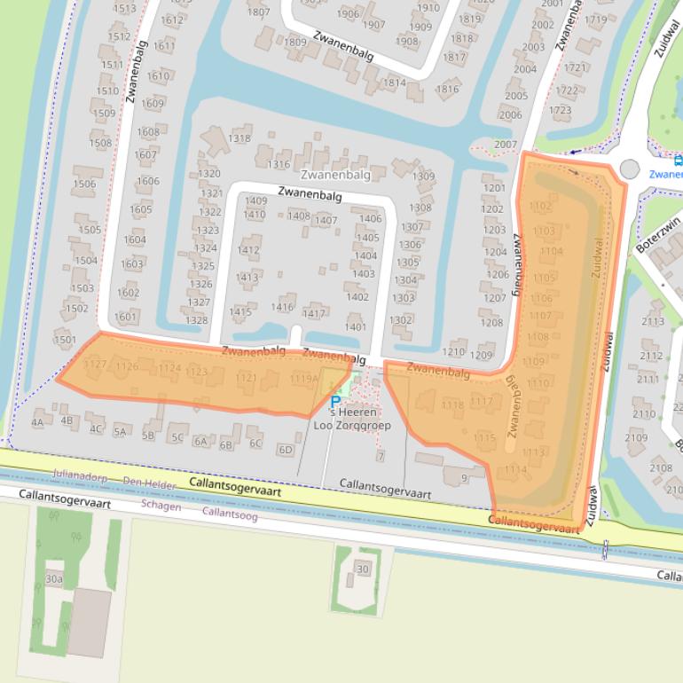 Kaart van postcodegebied 1788ZA.