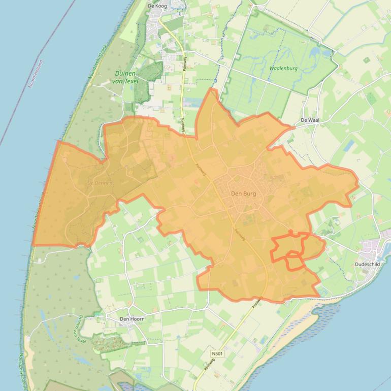 Kaart van postcodegebied 1791.